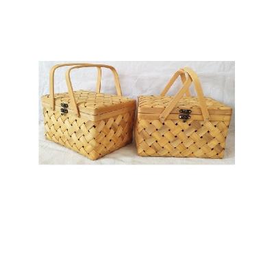 China Sustainable household storage equipment picnic storage basket for sale