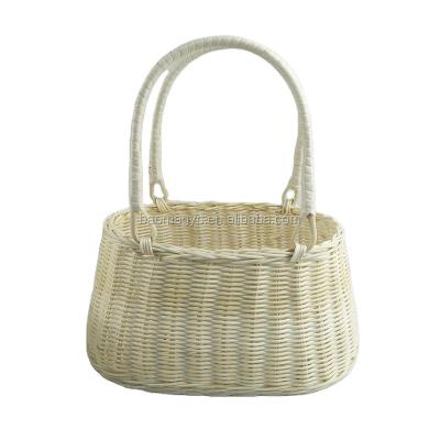 China Rattan Flower Rattan Basket for Decorate Flower and Garland Festival, Home Decoration Basket for sale