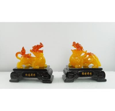 China China pair exorcise evil spirits PiXiu  Resin For Home Decoration FengShui Lucky Chinese Traditional Resin Crafts New for sale