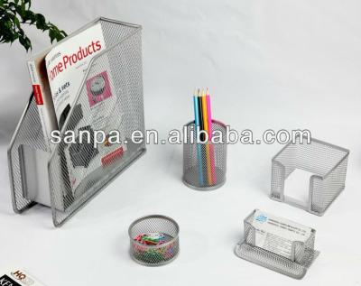 China 95% Podwer Iron+5% Coating Mini Metal Mesh School and Office Stationery Gift Set for sale