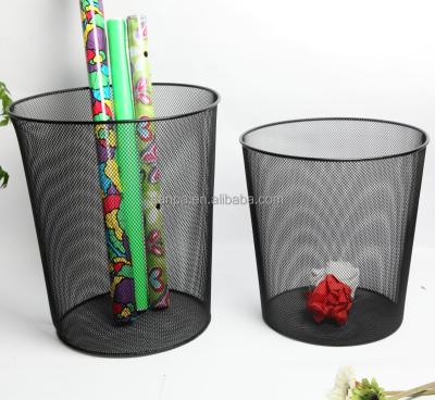 China Sustainable Modern Style Metal Mesh Open Top Indoor Waste Bin / Bin for sale