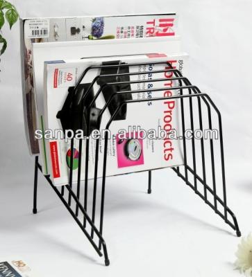 China Metal Wire Cast Iron Desktop Table File Display Rack for sale