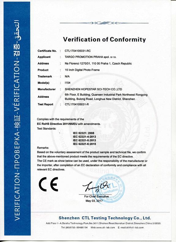 CE - Shenzhen Hopestar Sci-Tech Co., Ltd.