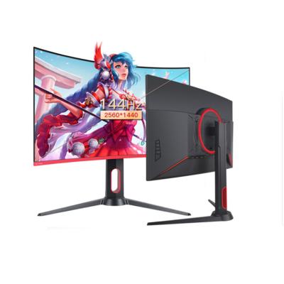 China 27 Inch Frameless Curved 2K Curved 144hz Led Base Rotatable LCD Gaming Monitor for sale