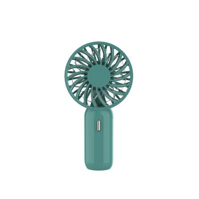 China Personal Hotel Custom LOGO OEM USB Fan 500mah Rechargeable Battery Mini Handheld Fan Portable Outdoor Fan Color Light for sale