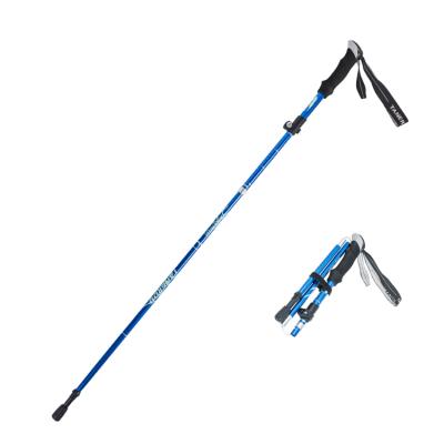 China EVA Outdoor Camping Light Blue Poles Foldable Walking Strekking Poles Increasing Poles for sale