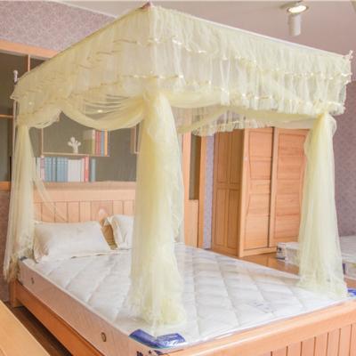 China Folded Stainless Steel Bracket Metal Bed Frame Mosquito Net for sale