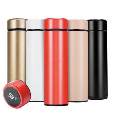 China Sustainable Smart Digital Thermo-Hygrometer Stainless Steel Water Bottle Insulated Matte Tumbler Thermal Cup Thermo Manufacturing Flask for sale