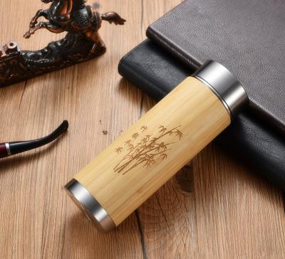 China Viable Stainless Steel Coffee Tea Water Bottle Filter Vacuum Custom Mug Travel Home Office Logo Turbine-HC 500ML Bamboo Tumbler Volume for sale