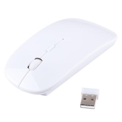 China Mini Wholesale 2.4GHz Radio Laser Ultrathin Optical Mouse with USB Mini Receiver Plug and 1.5V 15mA Game Roller Wheel for sale