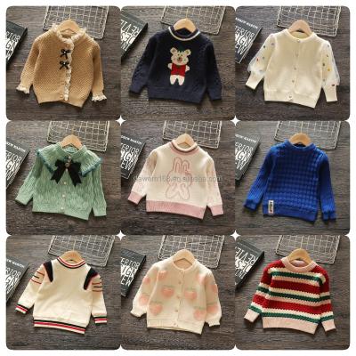 China Anti-Shrink New children's sweater plus fleece thick pullover cute baby boys and girls sweater cute round neck for sale