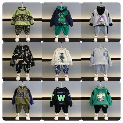 China Anti-Shrink Children's hoodie set 2024 new children's sports two-piece children's clothing trend of western autumn and winter for sale