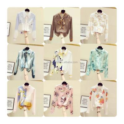 China Anti-pilling 2024 summer new Korean design sense pleated square collar bubble sleeve chiffon shirt female factory wholesale for sale