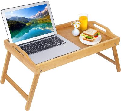 China Sustainable Bamboo Chopper With Trays Bed Tray Serving Tray for sale