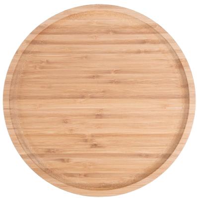 China Behind Doors/On Walls Eco Friendly Food Grade Serving Tray Serving Logo Breakfast Tea Cup Hotel Custom Made Natural Bamboo Wood Dish for sale