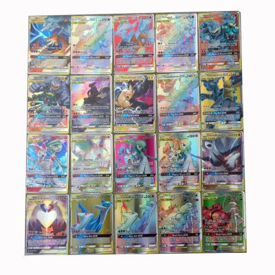 China Copperplate Paper for TAG TEAM GX Pokemon TCG Cards Pokemon Flash Trading Cards 1996years Charizard Blastoise Venusaur Mewtwo for sale