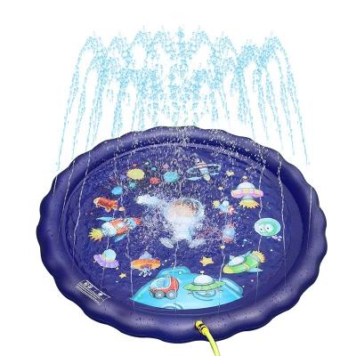 China Wholesale Custom Outdoor Kids Water Play Mat Summer Gift 170cm Splash Pad 170cm Water Play Inflatable Water Play Equipment for sale