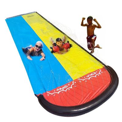 China New PVC Water Slide Splash N Slide Double Slides For Kid&Adults Backyards Water Toys Waterslide With Sprinklers Outdoor Lawn for sale