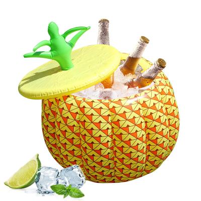 China Men 2021 Eco-friendly PVC High Capacity Inflatable Pineapple Ice Buckets For Pool Beach for sale