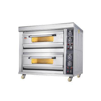 China High Efficient Double Deck Bake Cake Bread Large Size Electric Food Pizza Oven for sale