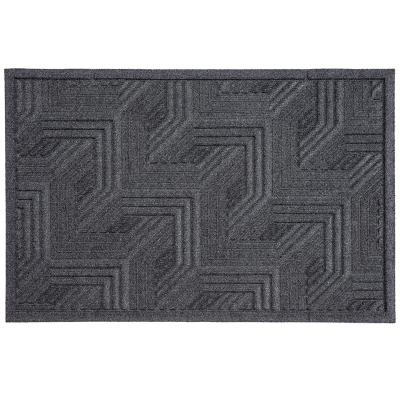 China Decorative Durable Premium Labyrinth Stripes Water Absorption Dust Trapper Entrance Hallway Floor Rubber Support Main Entrance Mat For Office for sale