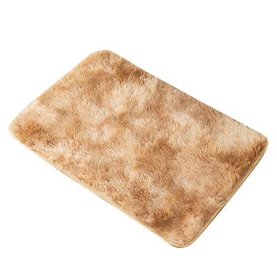 China Factory Sale Non-Slip Link Texture Sheepskin Texture Premium Soft Fluffy Blanket Living Room Shaggy Plush Fur Dye Blankets Gradient Color Grade PV Plush Fur Blankets for sale