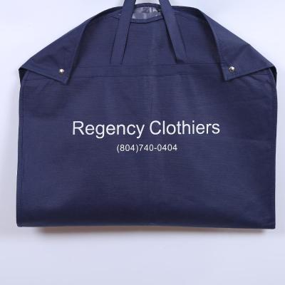 China Eco-friendly Accept Customized Logo 80gsm Non Woven Suit Bag Clothes Garment Bag for sale