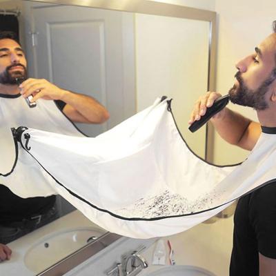 China Recyclable Man Beard Apron Bathroom Apron Male Black Hair Shaving Apron For Man for sale