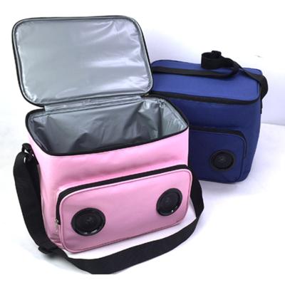 China New Design Eco-friendly 24 Boxes Insulated Lunch Picnic Bag With Waterproof Thermal Speaker Cooler Bag For Camping for sale