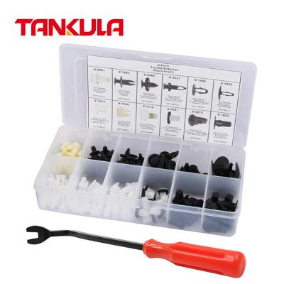 China Factory Price 146Pcs Universal Plastic Car Bumper Trim Kits Auto Fastener And Clip Auto Window Car Clip for sale