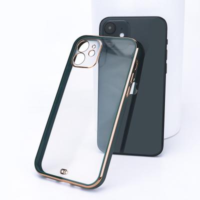 China Anti-fall shockproof mobile cover TPU cell phone electroplating case for iphone 12 pro max for sale