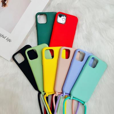 China Colorful Shockproof TPU With Rope Clamp Design Sublimation Universal Cover Mobile Cell Phone Case For Samsung Galaxy a21 a21s for sale