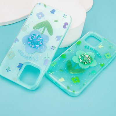 China Custom Logo Shockproof 2 in 1 Flower Girl Epoxy Cell Phone Cover Case for vivo y15 y20 for sale