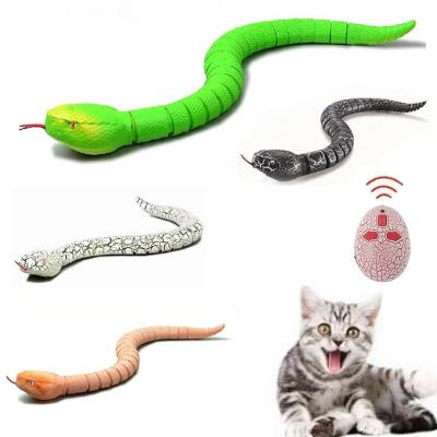 China Rattlesnake Interactive Snake Cat Teaser Pet Egg Shaped Kid Toy Viable RC Remote Control Snake Toy For Cat Kitten Controller Toy For Cat for sale