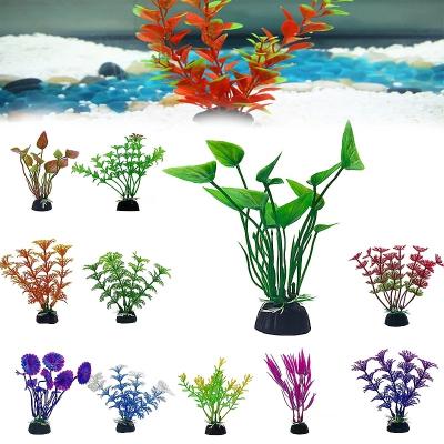 China Viable Artificial Decor Plants Simulation Weed Aquarium Accessories Plastic Aquarium Decoration Underwater Ornament for sale