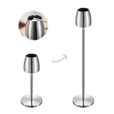 China Fasion Stainless Steel Telescopic Ashtray Floor Standing Ash Tray Windproof Ashtray Portable Metal Large Ashtray Smoking Accessories for sale