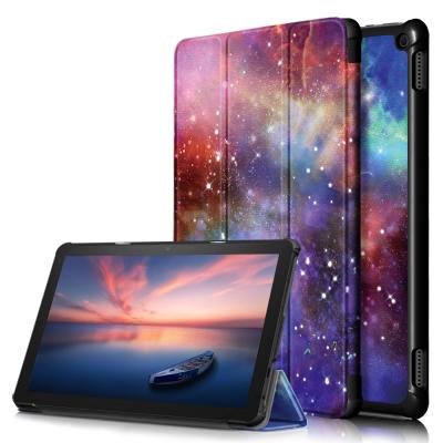 China Hot Selling High Quality NET-CASE Tablet Case For Amazon Fire HD 10 Plus 2021 PU Leather Triple Color Paint Tablet Shell for sale