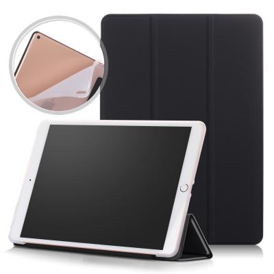 China Magnetic Stand Auto-Sleep Function NET-CASE For Ipad 7th 8th Air3 Pro 10.5 Inch Transparent Soft TPU Cover PU Leather Flip Magnetic Smart Case for sale