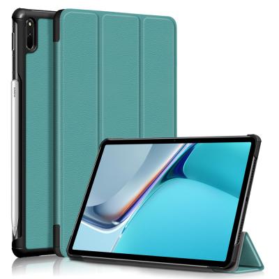 China Huawei Matepad 11 Inch 2021 Printing High Quality Triple Stand Color NET-CASE Cover PU Tablet Leather Case for sale