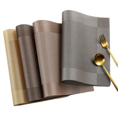 China PVC Heat Insulation Viable European Style Simple Non-slip Western Table Mat for Home and Restaurant for sale