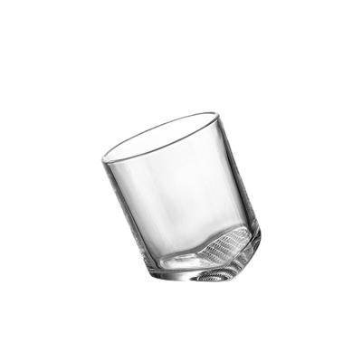 China Whiskey House Flip-Up Creative Tilting Glass Cocktail Glass for sale