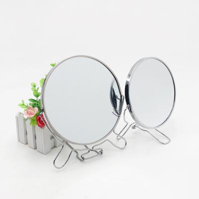 China Hollywood Makeup Mirror Mini Metal Frame Magnifying Desktop Mirror for sale