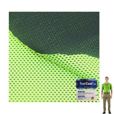 China Manufacture Cool Cloth Dry Fit Feelcool Sport Bird Dyed Mesh Fabricfor Towel T-shirt Sportswear for sale