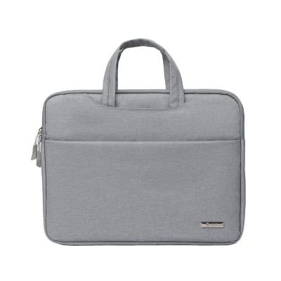 China Cheap Polyester Laptop Bag Business New 2021 Waterproof Light Gray Laptop Bag Computer Bag for sale