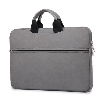 China Custom Cheap Price Hot Selling PU+Velvet Logo Women High Quality Briefcase For Macbook Pro 14inch Laptop Bag Handbag for sale