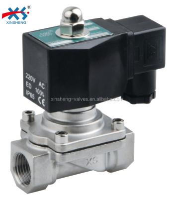 China Customizable Voltage PU Stainless Steel 2 Way Hot Water Solenoid Valve Normally Closed for sale