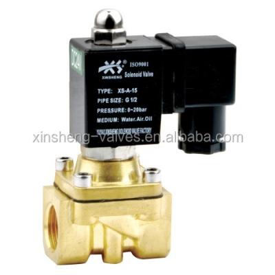 China XS-A series 2/2 way normally closed solenoid valve for water/gas Brass for sale