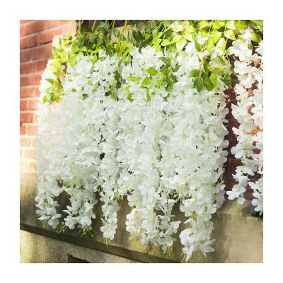 China Suitable for indoor home decoration and placement. Wholesale Artificial Wisteria Flower Vine Decoration Wedding Party Hanging Plant for sale