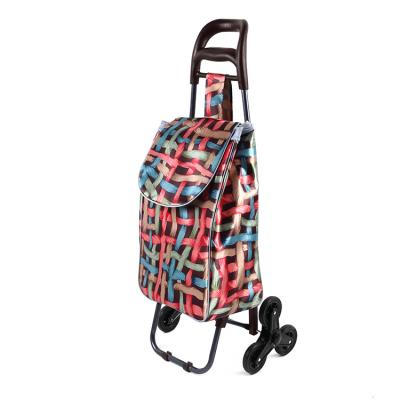 China Pooyo Folding Satin Six Wheel Trolley Shopping Bags A3S-03 for sale