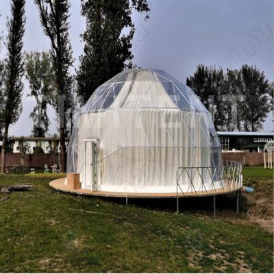 China Event in Resort Running Event Hotel Desert Resort Hotel Project House Tent Geodesic Dome Dome Glamping Door Glass Dome Tent for sale